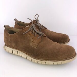 Cole Haan Zerogrand Grand OS Suede Brown Dress Shoes Size 10.5